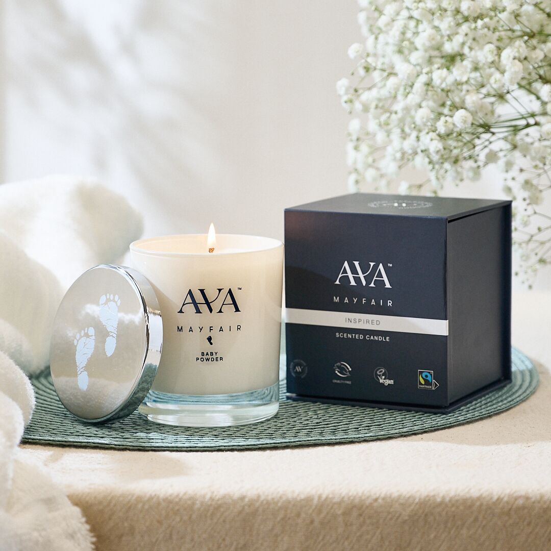30CL_CANDLE_BABY_POWDER_01 Ava Mayfair Baby Powder 30cl Candle