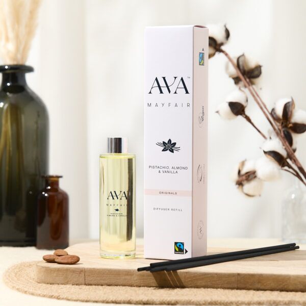 Ava Mayfair Pistachio, Almond & Vanilla Reed Diffuser Refill